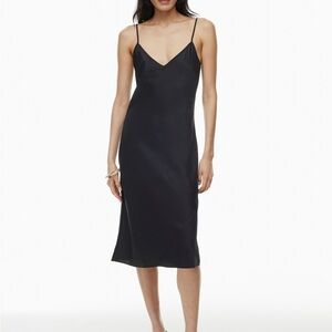 Wilfred Black Slip Midi Dress